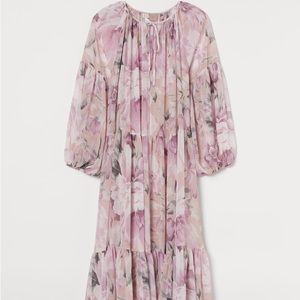 H&M Floral Print Chiffon Dress size L